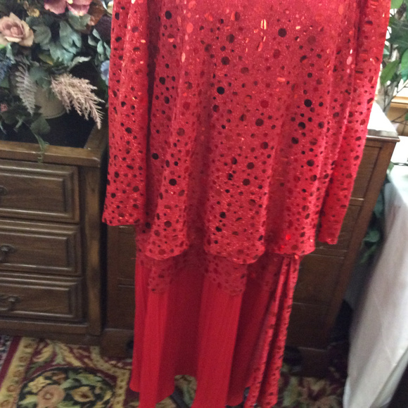 Red Sparkly Sequin Sissy Gurl Queen Party Dress - Picture 3 of 8